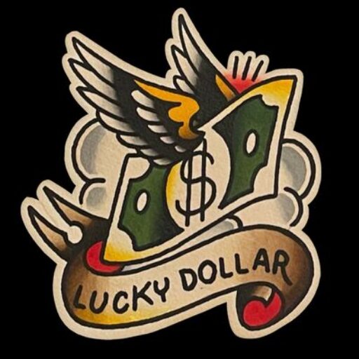 Lucky Dollar tattoo parlor logo